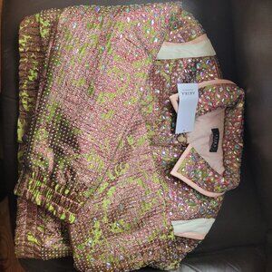 TIME AND TIME AGAIN RHINESTONE BOMBER - XL